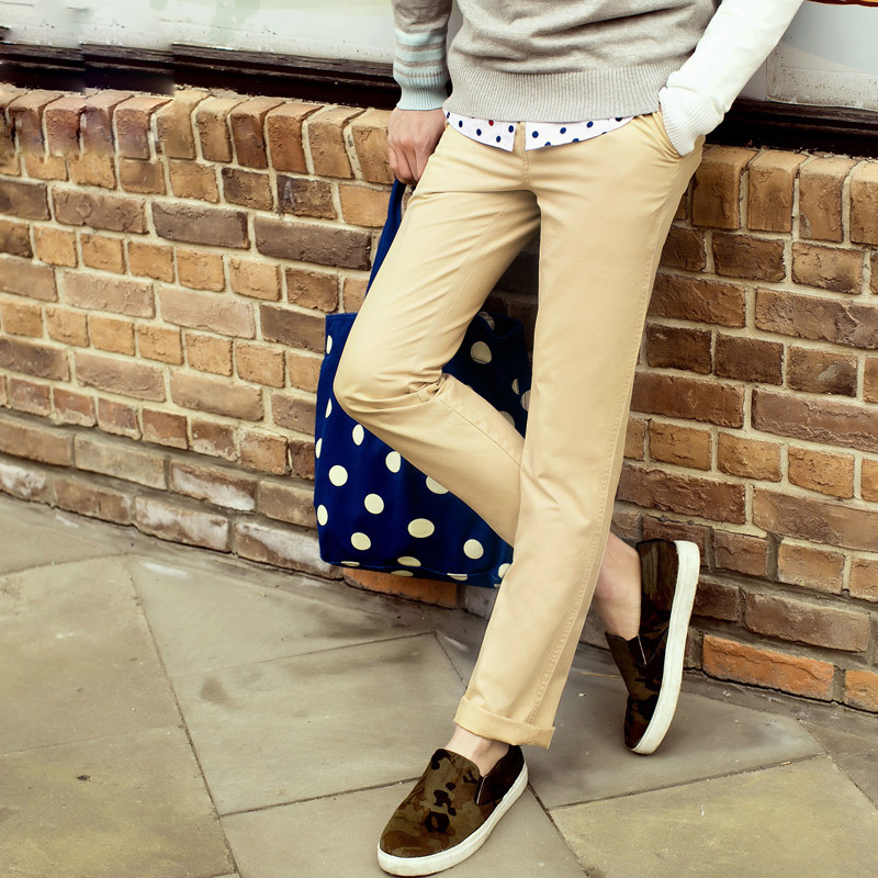 春款男装男士裤子 韩版直筒修身小脚男裤潮休闲裤